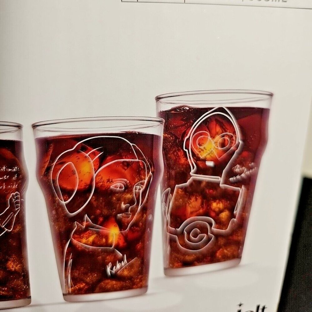Disney Star Wars Striking Sketch Collection Limited Edition Drinking Glasses 4p - Picture 3 of 5